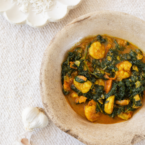 Spicy Spinach & Shrimp Curry